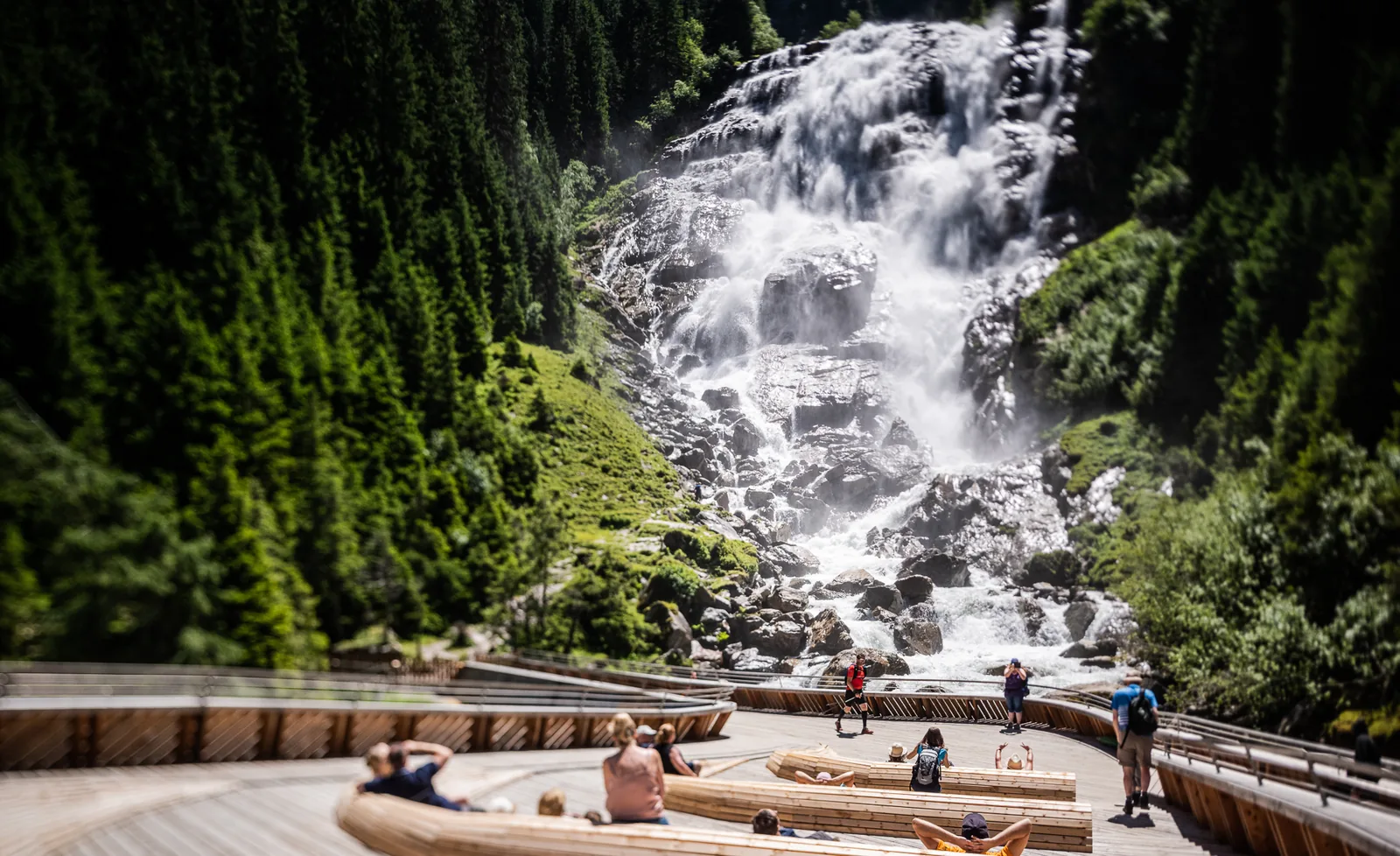 Grawa Waterfall in the Stubai Valley